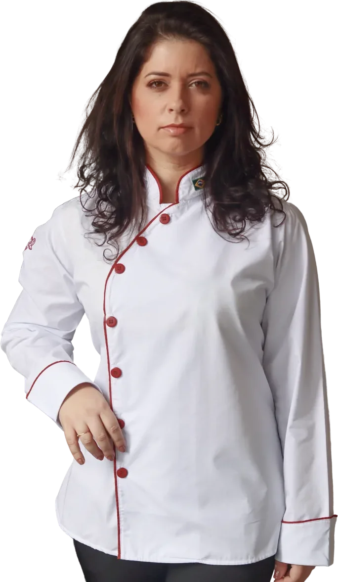 Chef com dolmã branca
